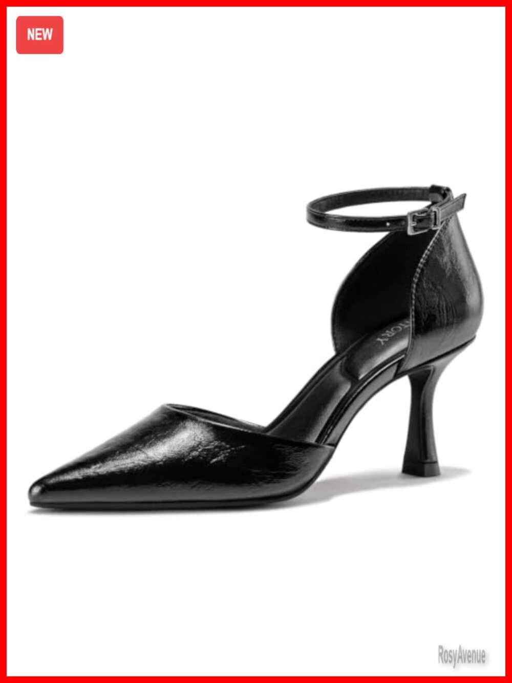 Pointed Toe Stiletto Heels Ankle Strap Dress Pumps D'Orsay